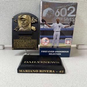 Mariano Rivera Daily News First-Ever Unanimous Selection Plaque Monument Yankees